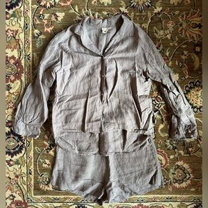 Deiji Studios shirt and shorts set